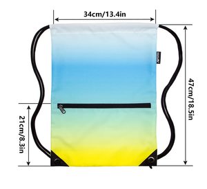 ALYKA APPARELS Sac de sport personnalisé avec cordon de serrage, logo personnalisé, sac à dos de gym, tissu en coton, écologique, durable, fitness - Product Image 5