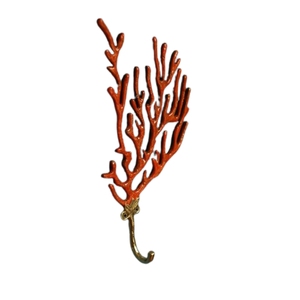 Crochet mural en métal robuste en forme de branche de corail rouge, décoration de style côtier, porte-clés, porte-manteau, porte-serviettes pour la maison, la décoration d'hôtel - Product Image 1