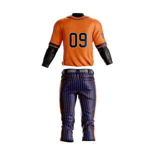 Wholesale Factory Custom Baseball Uniform Sublimated Baseball Jersey <b>Set</b> OEM Polyester Team Sportswear Manufacturer Bulk Order - Product Image 5