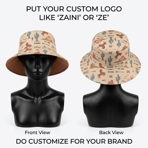 ZAINI ZI-011 Unisex Bucket <b>Hat</b> 280 GSM Premium Cotton Canvas 3D Embroidery Custom Logo Laminated Seamless Fusing <b>Summer</b> Heavy - Product Image 4