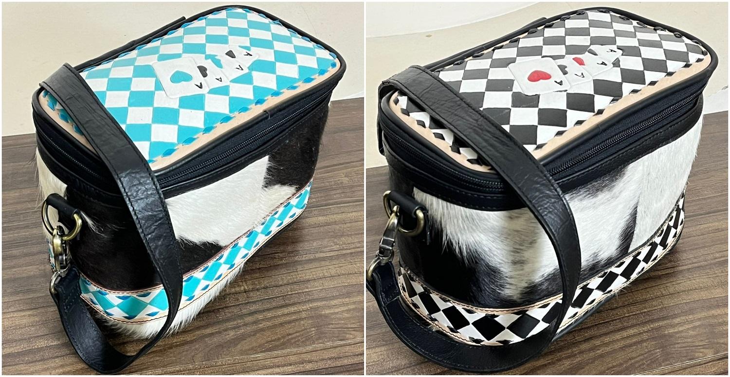 Black with Checkered Pattern