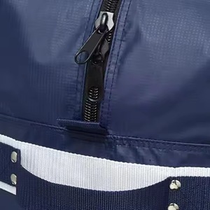 Navy Blue 600D <b>Duffel</b> <b>Bag</b> 30-<b>40L</b> with Zipper Pockets and Shoulder Strap - Product Image 2