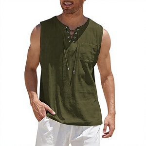 Custom Logo Plus Size Knitted Active Wear Stringer Sports Vest Tank Top for <b>Men</b> - Product Image 1