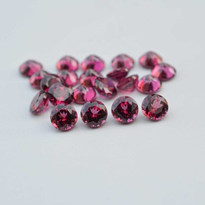 Pierres précieuses en grenat magenta naturel du Malawi, forme ronde facettée, 5 mm, certifiées IGI, pierre de grenat Umbalite pour bijoux faits à la main - Product Image 3
