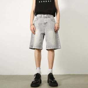 Shorts en jean taille haute pour homme, longueur mi-cuisse, imperméables, respirants, en coton, classiques, décontractés, pour l'extérieur, été, fabrication OEM - Product Image 1