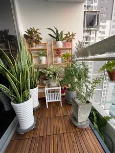 Baldosas de Madera de Acacia Fáciles de Instalar, Piso de Patio Exterior Encastrable - Product Image 3