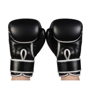 Gants de boxe noirs à paume ouverte avec support de poignet pour l'entraînement et le sparring - Product Image 4