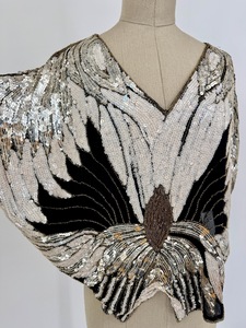 Fabulous Trendy Vintage Women's Plus Size Embroidered Crystal Beaded <b>Sequin</b> <b>Top</b> Sparkling Tassel Fringes Spring/Autumn/Winter - Product Image 4