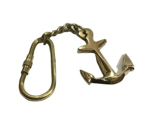 Llavero de ancla de latón personalizado con logotipo de metal llavero/llavero para negocios con diseño de Ankara - Product Image 1