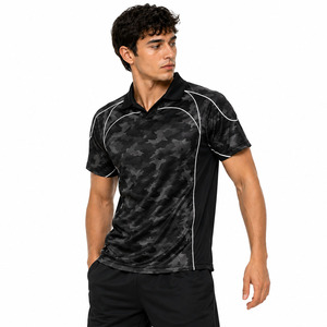 Maillot de football américain respirant en mesh noir camouflage personnalisé avec bordure réfléchissante, sublimé, pour homme, vêtements d'équipe sportive - Product Image 1