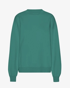 เสื้อเจอร์ซีย์ผ้าฝ้าย100% คอกลมแขนยาวสีเขียวสนสำหรับผู้หญิงเสื้อยืดผ้านุ่มป้องกันการเกิดขนแบบพอดีตัวปกติเป็นมิตรกับสิ่งแวดล้อม - Product Image 1