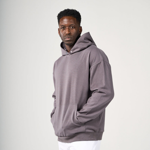Sudadera con Capucha Extra Grande para Hombre, Color Sólido, Felpa de Algodón, Informal, Transpirable, Estilo Otoñal - Product Image 2