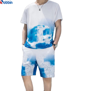 Conjunto Deportivo de Verano para Hombre de BOBBIN INDUSTRIES, Camiseta y Pantalones Jogger, Estilo Urbano, Transpirable, Personalizable, Cómodo, Unisex, Talla Grande - Product Image 2