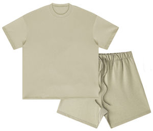 Conjunto de Pantalones Cortos Deportivos Casuales para Hombre, Jersey Personalizado con Estampado, Ropa de Punto Extra Grande, Camiseta de Manga Corta de 260 Gramos, Traje Deportivo - Product Image 6