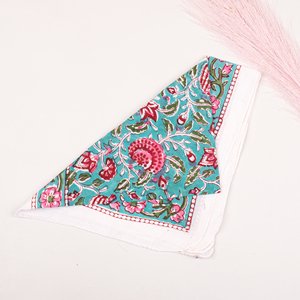 Pañuelo Cuadrado de Algodón Estampado a Mano Estilo Boho Vintage, Teñido Natural, Multifuncional, para la Cabeza, Estilo Vaquera, Venta al por Mayor - Product Image 6