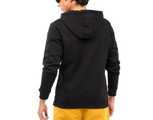 Sweat-shirt à capuche noir pour homme, coupe classique, en coton French Terry, pull décontracté avec poche latérale, pour l'automne - Product Image 2