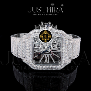 High on Demand Luxury Simple Classic Diamond Dial <b>Mechanical</b> <b>Watch</b> for Unisex Slim Stainless Steel Strap Lightweight Daily Use - Product Image 5
