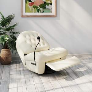 เก้าอี้ปรับเอนแบบหมุนขนาดใหญ่ PPL Power พร้อมพอร์ต USB Type-C และที่วางโทรศัพท์ โซฟาเดี่ยว ควบคุมด้วยปุ่ม - Product Image 1