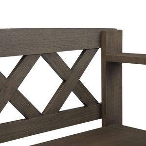 Amherst Farmhouse Grey <b>Entryway</b> Storage <b>Bench</b> Stylish Patio Furniture - Product Image 4