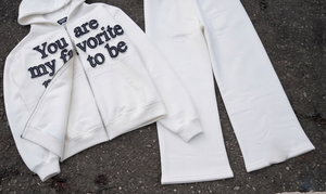Ensemble sweat à capuche et pantalon de jogging surdimensionné à jambe large, brodé, délavé à l'acide, avec fermeture éclair, pour l'hiver, fabriqué sur mesure - Product Image 5