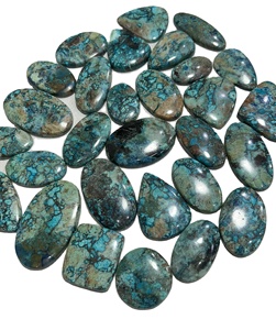 Cabochon de shattuckite AAA + de qualité supérieure pierre naturelle en vrac personnalisée en forme de mélange noir plat pour la fabrication de bijoux - Product Image 2