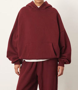 Sweat-shirt en molleton écologique pour femme, coupe ample, en coton, avec logo personnalisé brodé, effet délavé, style streetwear pour l'hiver - Product Image 4