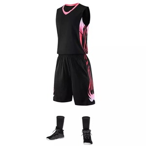Professional Basketball Uniform Set Game Day Jerseys Shorts Breathable Moisture Wicking 100% <b>Polyester</b> Fabric Adult Men's - Product Image 3