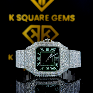 Revendeur de Confiance Proposant des Montres de Luxe Automatiques à Quartz, Étanches, VVS, Unisexe, en Acier Inoxydable, avec Verre Saphir et Bracelet en Moissanite - Product Image 1