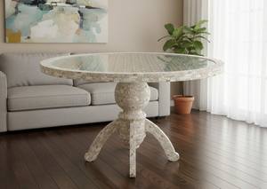 Table basse en nacre la plus vendue, table ronde artisanale en nacre pour la décoration intérieure, mobilier de maison du Vietnam - Product Image 4