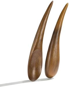 Juego de tazones para ensalada de madera de Monkey Pod vintage, tazones para servir de madera de acacia hechos a mano | Vajilla rústica para cocina al por mayor para exportación - Product Image 6