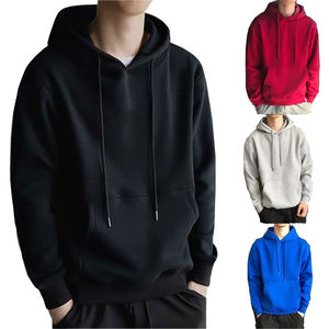 Sudadera con Capucha para Hombre, Estilo Hip Hop, con Bolsillo Canguro y Cordones Ajustables, de Forro Polar Grueso para Invierno, con Estampado Serigrafiado - Product Image 1