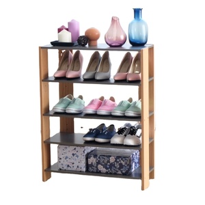 Wooden 4-tier entryway <b>rack</b> - Product Image 1