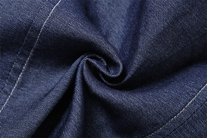 Women's <b>Strapless</b> Denim <b>Corset</b> Top With Lace-Up Front Vintage Style Blue Cotton Spandex Blend Tank Top - Product Image 5