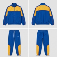 Ensemble de survêtement coupe-vent personnalisé pour homme, avec pantalon de jogging en nylon et veste à cordon de serrage, léger, idéal pour l'hiver – Vente en gros