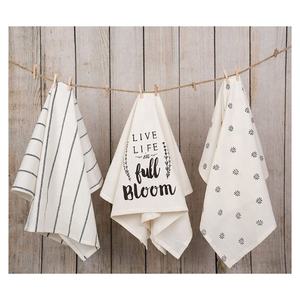 Serviettes en coton 100% naturel, brodées à la main, motif floral et oiseaux, écologiques, lavables, personnalisables, serviettes de cuisine - Product Image 4