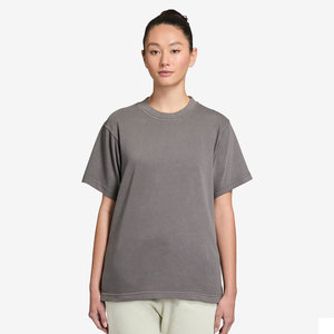 T-shirt formel à col roulé et manches courtes pour homme, coupe ample, 100 % coton, imprimé sérigraphié, uni, respirant, écologique - Product Image 6