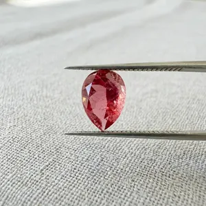 GNSJ Turmalina Rosa Natural, Corte Pera, Gema Suelta para Joyería, 8.34 Ct, 10 Piezas, Certificada por Terceros, Sin Calentar, Pleocroica - Product Image 1