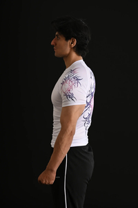 Custom <b>Men's</b> White Rash Guard Full Sleeve <b>Compression</b> <b>Shirt</b> Sublimation Transfer Print Quick Dry UPF50+ Eco-Friendly Sport Top - Product Image 3