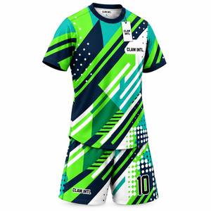 CLAW INTL Maillot de football sublimé 100% polyester à séchage rapide, écologique, antibactérien, pour homme, manches longues, impression du nom de l'équipe - Product Image 4