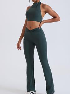 Ensemble de vêtements de sport pour femmes, 3 pièces, sans couture, avec logo personnalisé, pour yoga, fitness et gym - Product Image 2