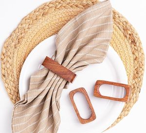 Rectangular Wooden Napkin Holder Handmade Natural Wood <b>Dining</b> <b>Table</b> Setting <b>Rustic</b> <b>Farmhouse</b> Home Decoration Accessory - Product Image 6