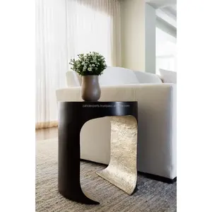 Loki Dining <b>Table</b> Chairs Entryway <b>Table</b> Stainless Steel Modern Design Storage Made by Zahid Exports India Home Decor Furniture - Product Image 3
