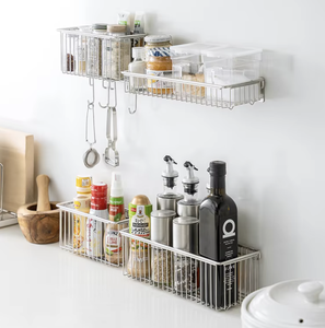 Moderno Estante de Especias de Acero Inoxidable de un Solo Nivel para Montar en la Pared, Organizador de Cocina para Frascos de Condimentos y Almacenamiento de Utensilios de Cocina - Product Image 4
