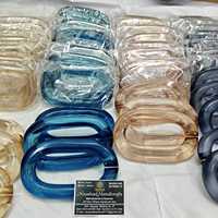 Cadena de Eslabones de Resina Epoxi Transparente Grande y Colorida para Decoración de Pared, Proyectos DIY, Cortina Divisoria de Habitación con Diseño de Ángel Personalizable