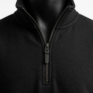 เสื้อสเวตเชิ้ตแบบซิปครึ่งตัว ผ้าหนา แขนยาว ไม่มีลาย - Product Image 6