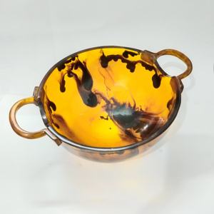 Bols de service en résine design avec poignées – Ensemble de vaisselle décorative contemporaine pour la salle à manger, les cadeaux, les fêtes de déménagement et les occasions festives - Product Image 4