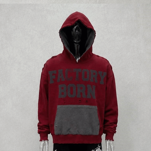 Sudaderas con capucha para hombre OEM, sudaderas con capucha de algodón bordadas, logotipo personalizado, suministro de fábrica para tiendas de ropa boutique. - Product Image 3