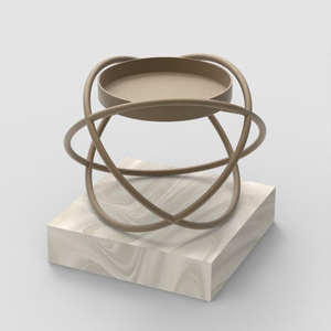 Porte-bougie en métal avec motif de cactus et design de pétales sur le dessus, dimensions 18 x 4 x 10 pouces - Product Image 4