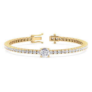 Bracelet de mode en or massif 14 carats avec diamant de laboratoire rond de 1 carat, certifié IGI, idéal pour mariage et fiançailles, personnalisable OEM/ODM, notre meilleure vente - Product Image 5