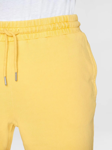 Shorts de jogging pour hommes, couleur et taille personnalisées, jaune vif, taille élastique et cordon de serrage, tissu respirant - Product Image 5